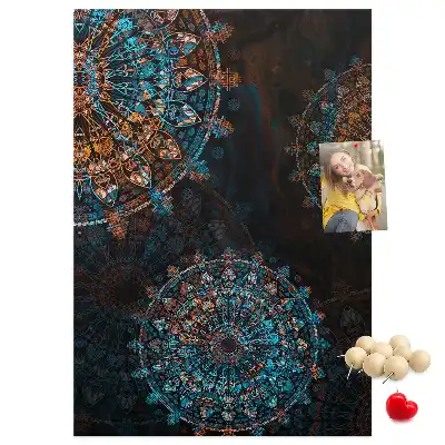 Prikbord van kurk Decoratieve mandala