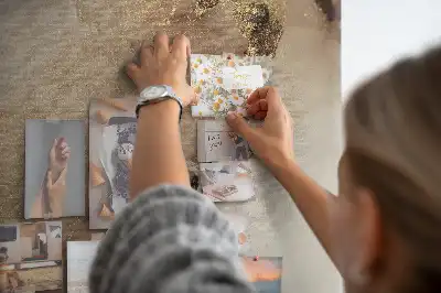 Prikbord van kurk Glanzend marmer