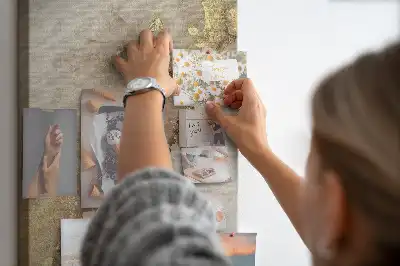 Prikbord van kurk Glanzend marmer