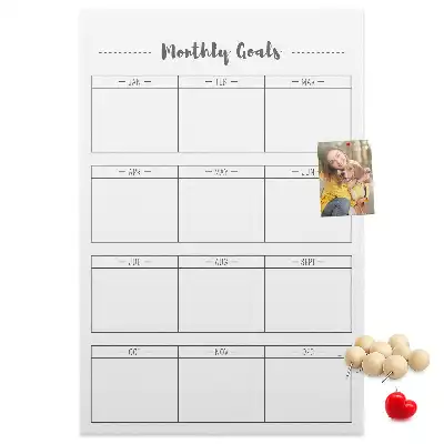 Prikbord van kurk Plannen voor de maand