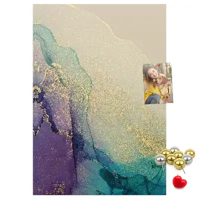 Prikbord Glanzend marmer met glitters