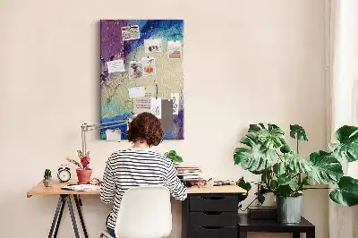 Prikbord van kurk Inktabstractie