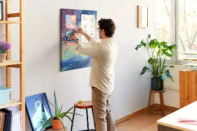 Prikbord van kurk Inktabstractie