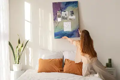 Prikbord van kurk Inktabstractie