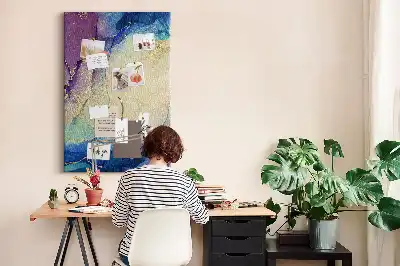 Prikbord van kurk Inktabstractie