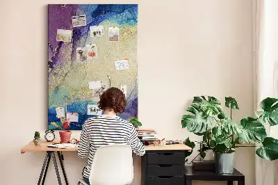Prikbord van kurk Inktabstractie