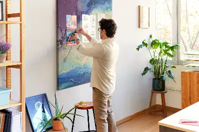 Prikbord van kurk Inktabstractie
