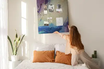 Prikbord van kurk Inktabstractie