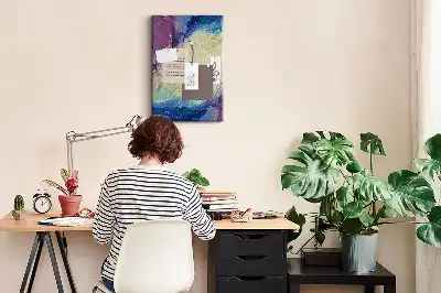Prikbord van kurk Inktabstractie