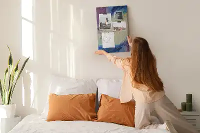 Prikbord van kurk Inktabstractie