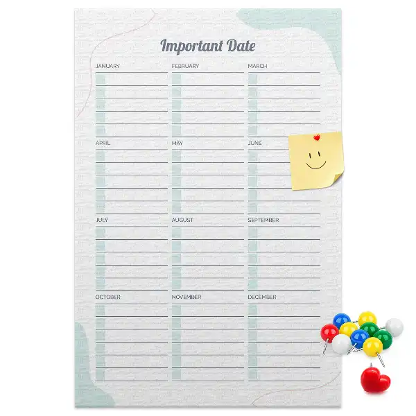 Prikbord Belangrijke data