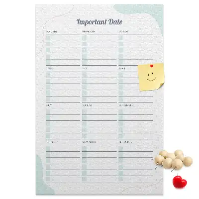 Prikbord Belangrijke data