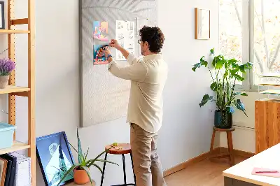 Prikbord van kurk Schaduw van een palmblad