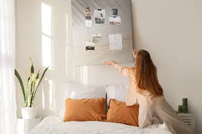 Prikbord van kurk Schaduw van een palmblad