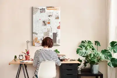 Prikbord van kurk Maandelijks schema
