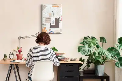 Prikbord van kurk Maandelijks schema