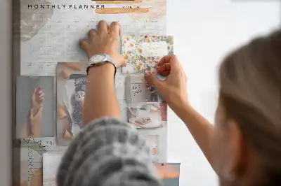 Prikbord van kurk Maandelijks schema