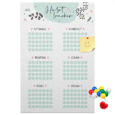 Prikbord met gewoontenplanner