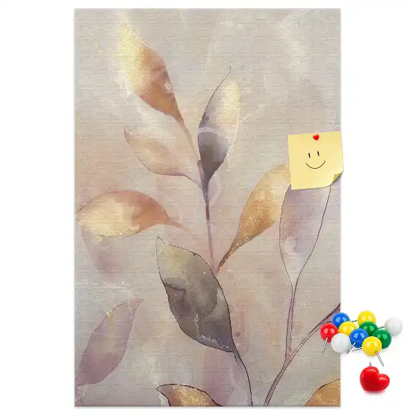 Prikbord van kurk Plantenaquarel