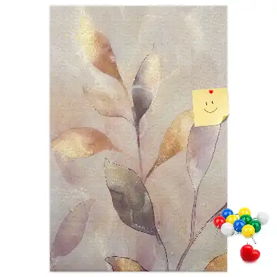 Prikbord van kurk Plantenaquarel
