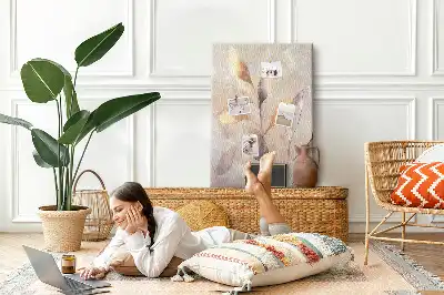 Prikbord van kurk Plantenaquarel