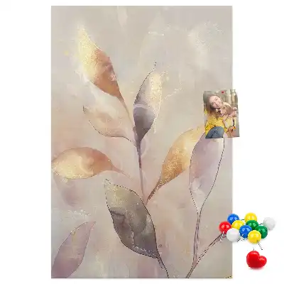 Prikbord van kurk Plantenaquarel