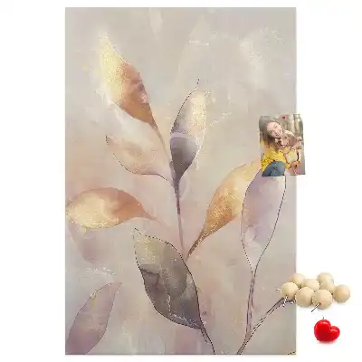 Prikbord van kurk Plantenaquarel