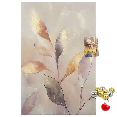 Prikbord van kurk Plantenaquarel