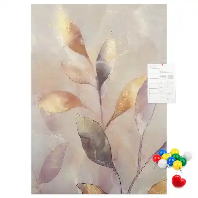 Prikbord van kurk Plantenaquarel
