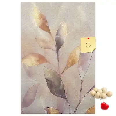 Prikbord van kurk Plantenaquarel