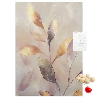 Prikbord van kurk Plantenaquarel