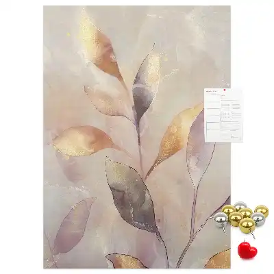 Prikbord van kurk Plantenaquarel