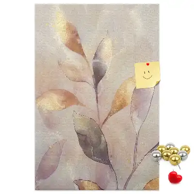 Prikbord van kurk Plantenaquarel