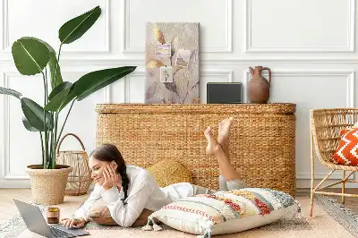 Prikbord van kurk Plantenaquarel