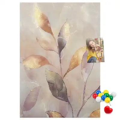Prikbord van kurk Plantenaquarel