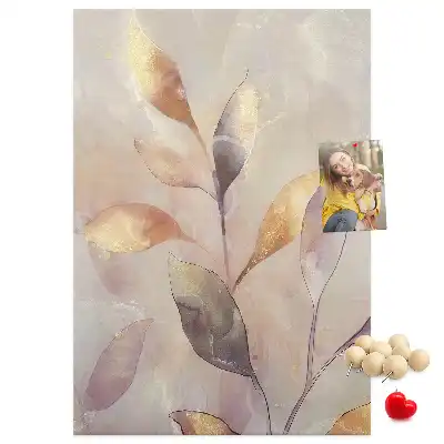 Prikbord van kurk Plantenaquarel