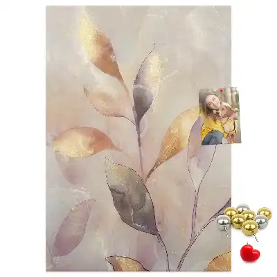Prikbord van kurk Plantenaquarel