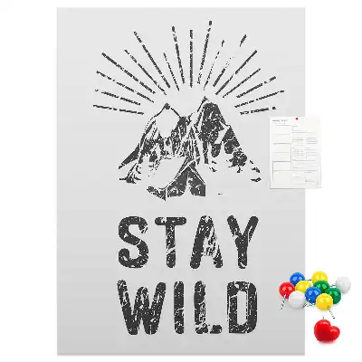 Prikbord Stay Wild Mountain Theme