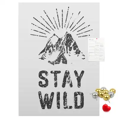 Prikbord Stay Wild Mountain Theme