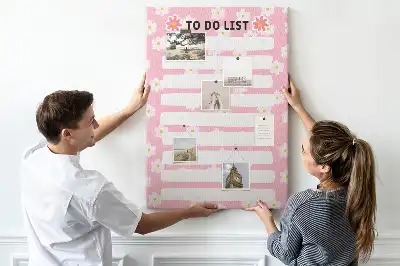 Prikbord van kurk Takenlijst