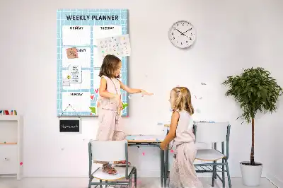 Prikbord van kurk Weekschema