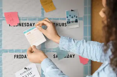 Prikbord van kurk Weekschema