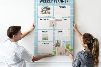 Prikbord van kurk Weekschema