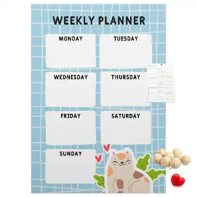 Prikbord van kurk Weekschema