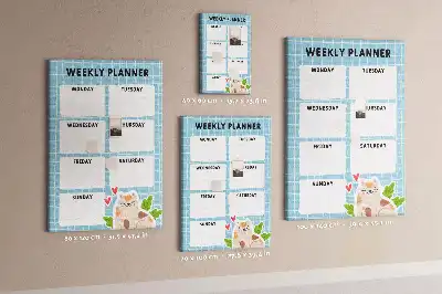 Prikbord van kurk Weekschema