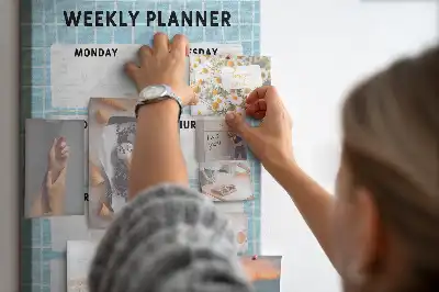Prikbord van kurk Weekschema