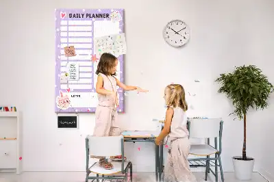Prikbord Organisatie van de dag
