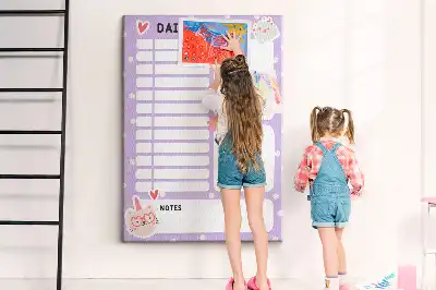 Prikbord Organisatie van de dag