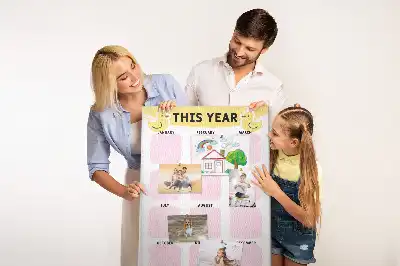 Prikbord van kurk Jaarkalender