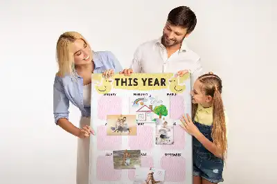 Prikbord van kurk Jaarkalender